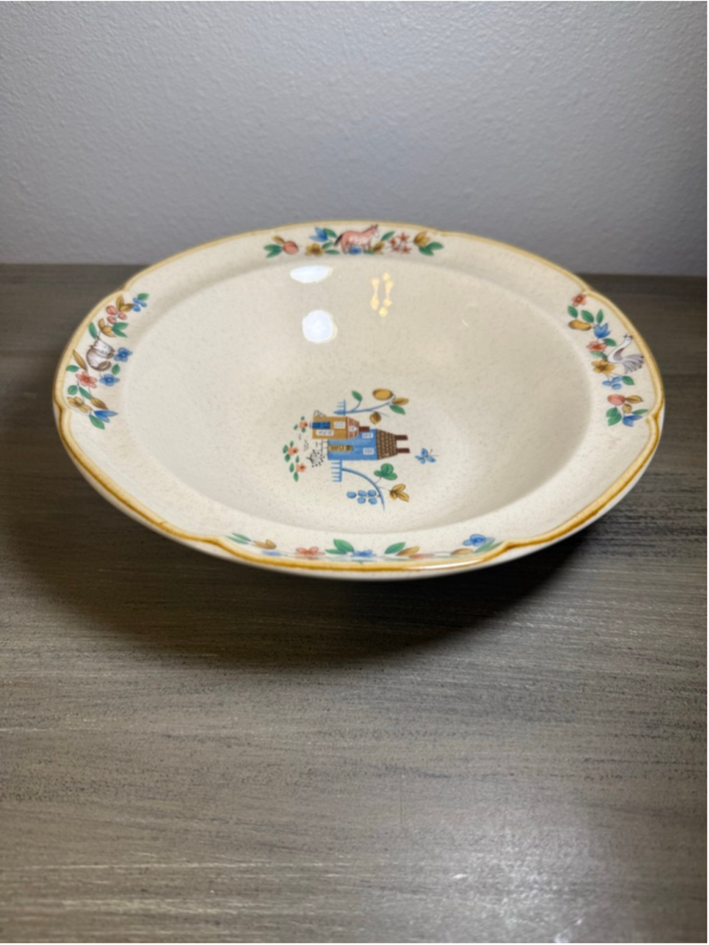 Vintage International Heartland Stoneware 9 Inch Serving Bowl Japan Cottagecore - Picture 2 of 8